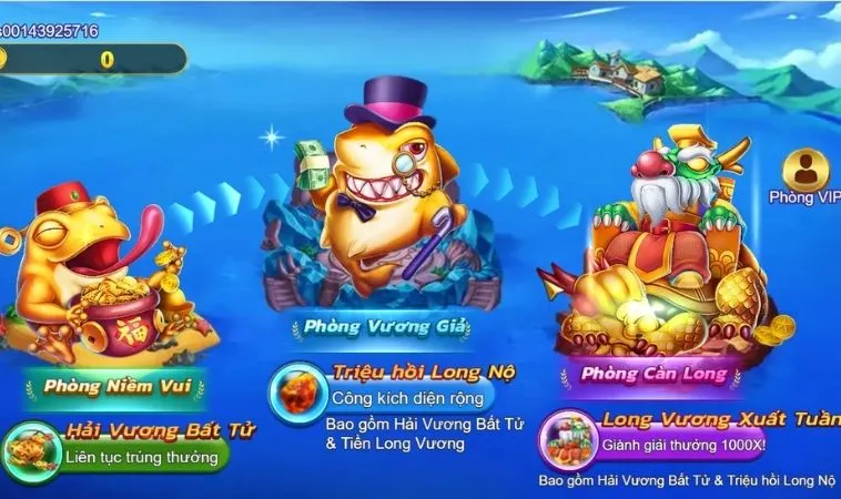 Các phòng chơi Bắn Cá Royal Fishing tại Vin777