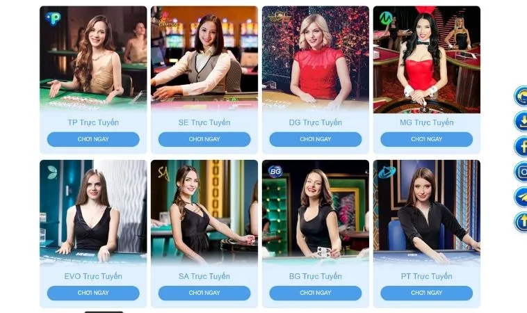 Nhà cái VIN777 hợp tác với nhiều nhà cung cấp game live casino hàng đầu